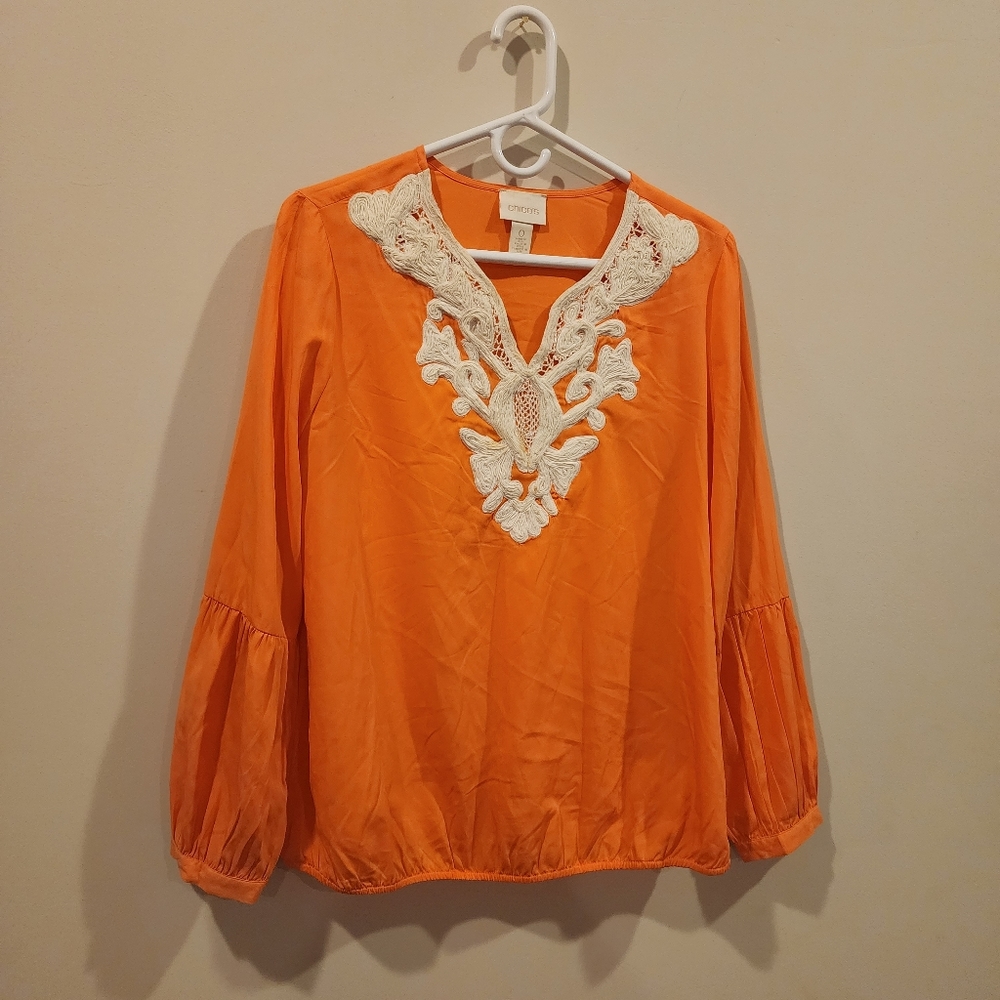 Chicos orange top  Size 0 ( M)